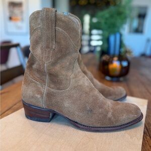 Tecovas Dean Mens Suede cowboy zip Boots